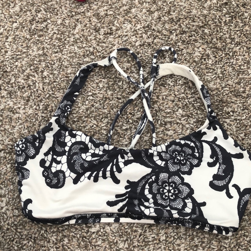 Lululemon Floral Strappy Sports Bra